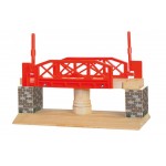 Podul rotativ manual din lemn - WL90818  Rail Road Bridge